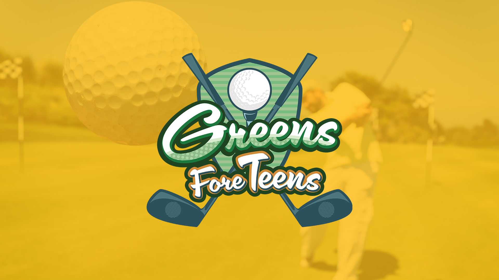 Greens Fore Teens golf tournament logo